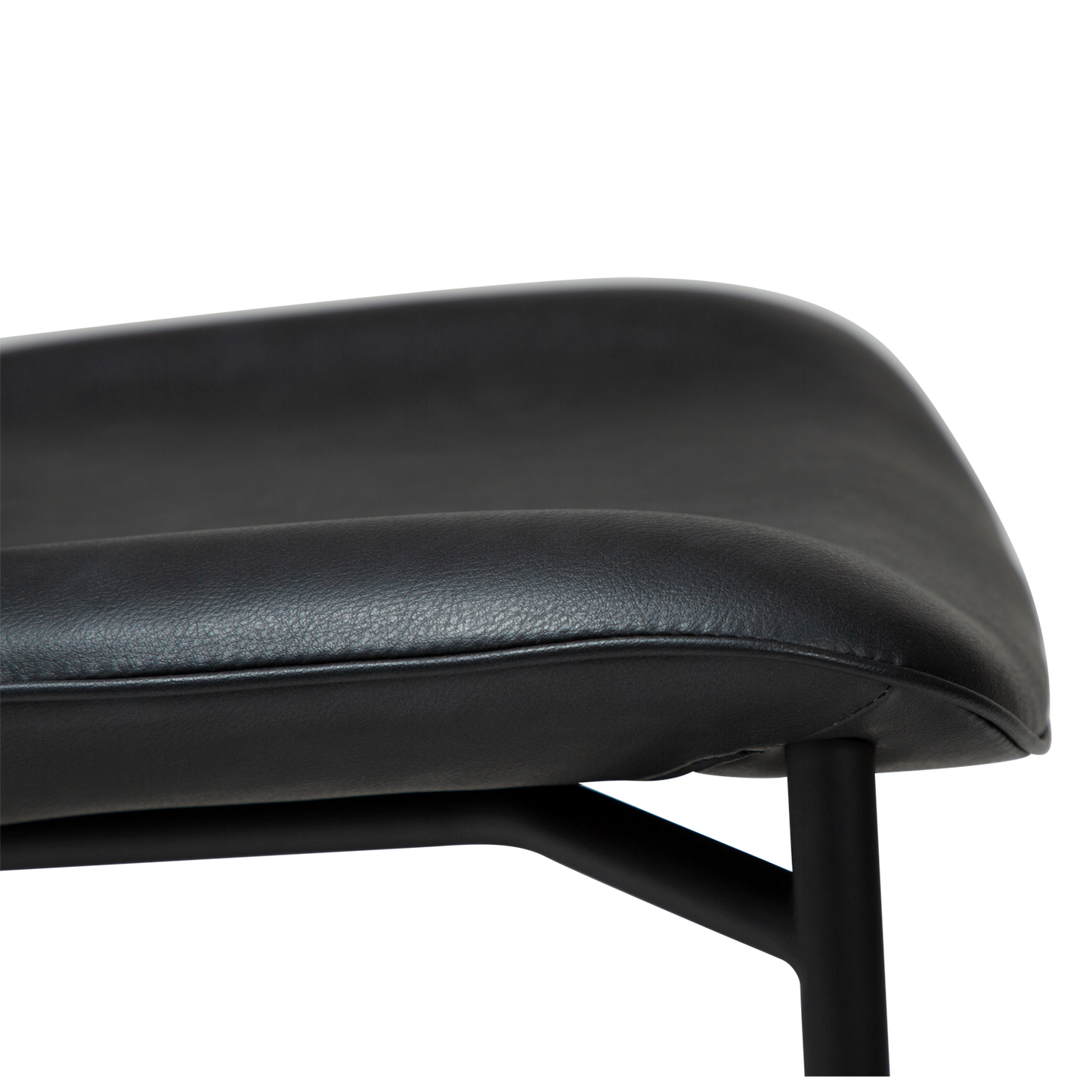 [var:Bezug=Raben Schwarz Kunstleder mit schwarzen Metallbeinen] OHMY Stuhl