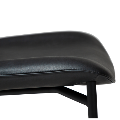 [var:Bezug=Raben Schwarz Kunstleder mit schwarzen Metallbeinen] OHMY Stuhl