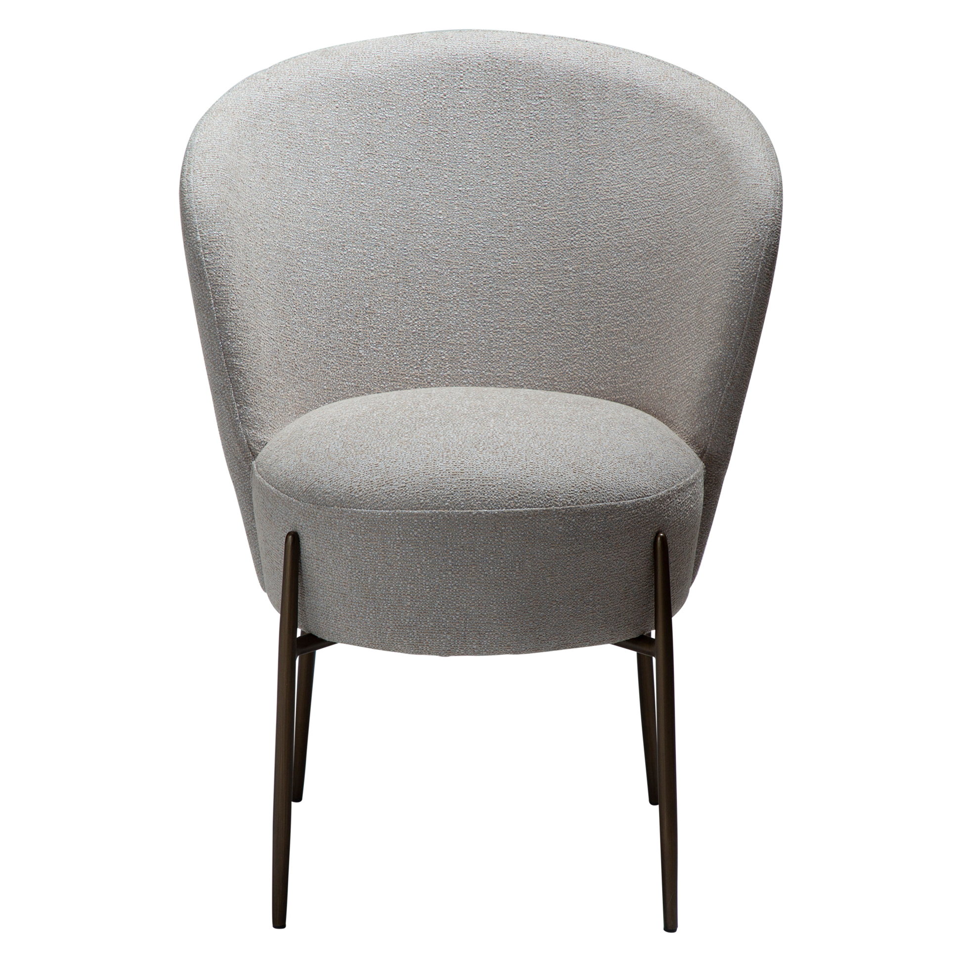 [var:Bezug=Kaschmir Bouclé-Stoff mit schwarzen Metallbeinen] ORBIT Stuhl