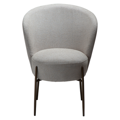 [var:Bezug=Kaschmir Bouclé-Stoff mit schwarzen Metallbeinen] ORBIT Stuhl