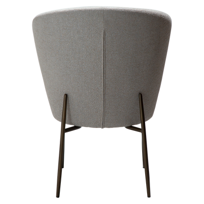[var:Bezug=Kaschmir Bouclé-Stoff mit schwarzen Metallbeinen] ORBIT Stuhl