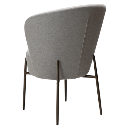 [var:Bezug=Kaschmir Bouclé-Stoff mit schwarzen Metallbeinen] ORBIT Stuhl