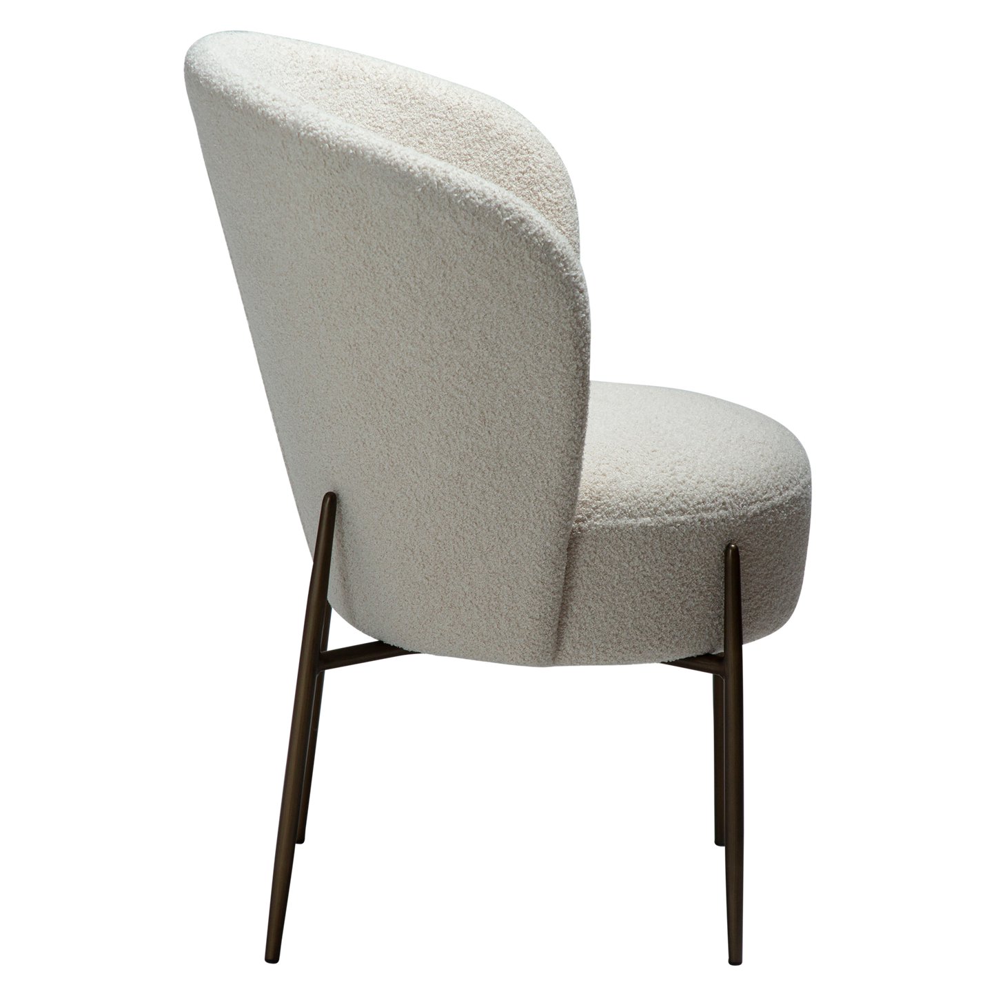 [var:Bezug=Taube RPES Bouclé mit antiken Messingbeinen] ORBIT Stuhl