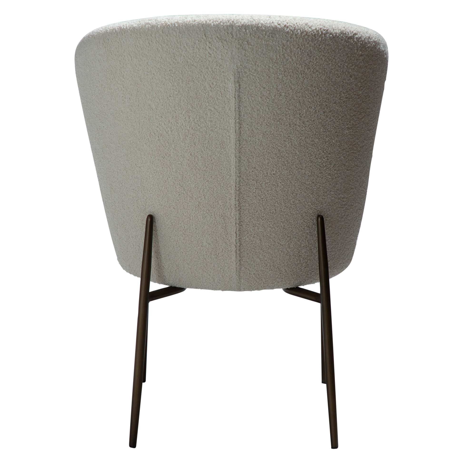 [var:Bezug=Taube RPES Bouclé mit antiken Messingbeinen] ORBIT Stuhl