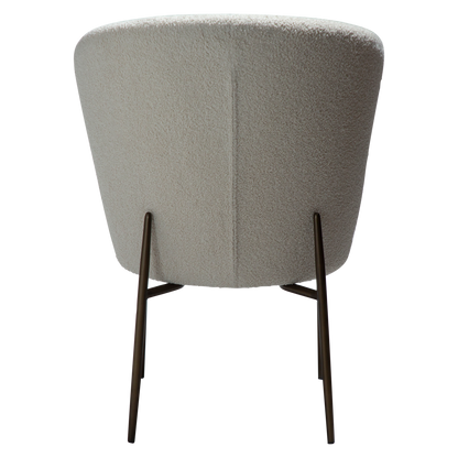 [var:Bezug=Taube RPES Bouclé mit antiken Messingbeinen] ORBIT Stuhl