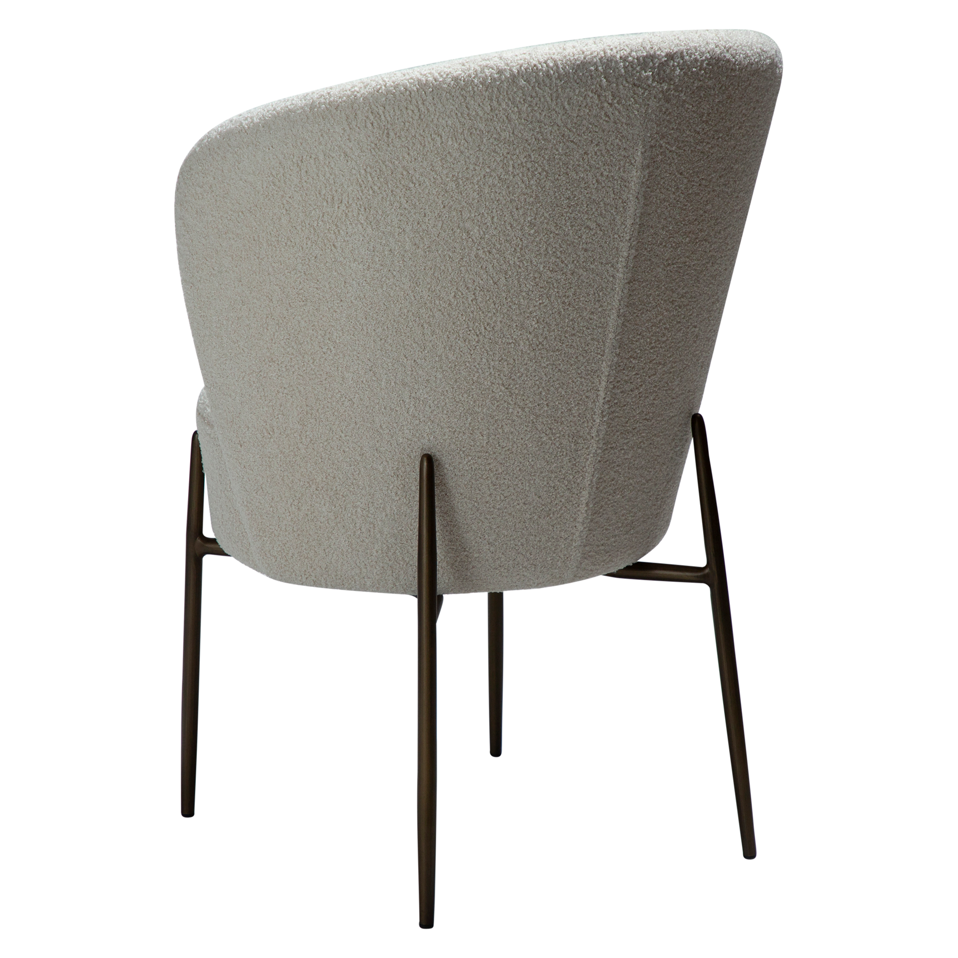 [var:Bezug=Taube RPES Bouclé mit antiken Messingbeinen] ORBIT Stuhl