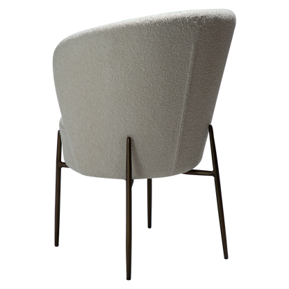 [var:Bezug=Taube RPES Bouclé mit antiken Messingbeinen] ORBIT Stuhl