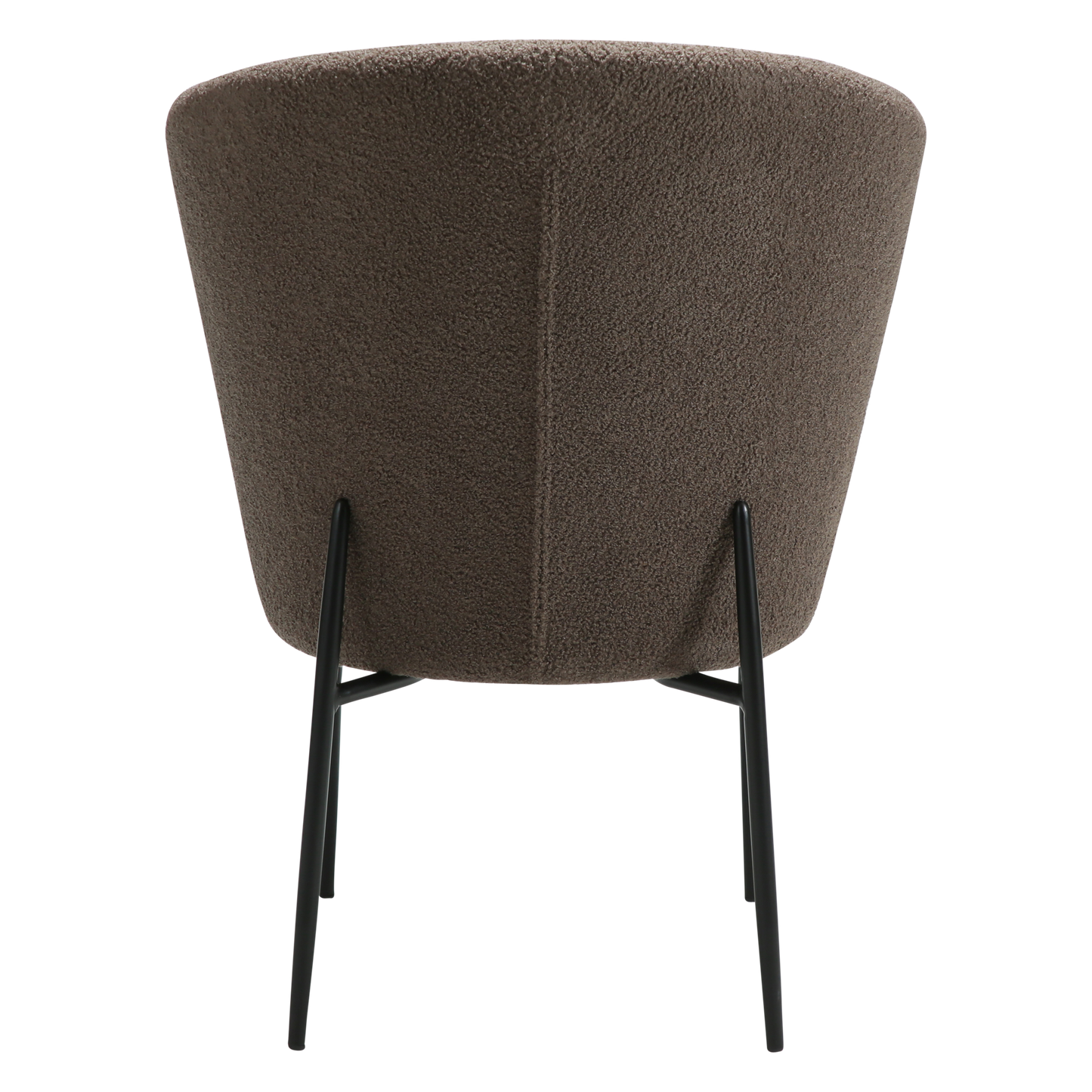 [var:Bezug=Majoran braun RPES Bouclé-Stoff mit schwarzen Metallbeinen] ORBIT Stuhl