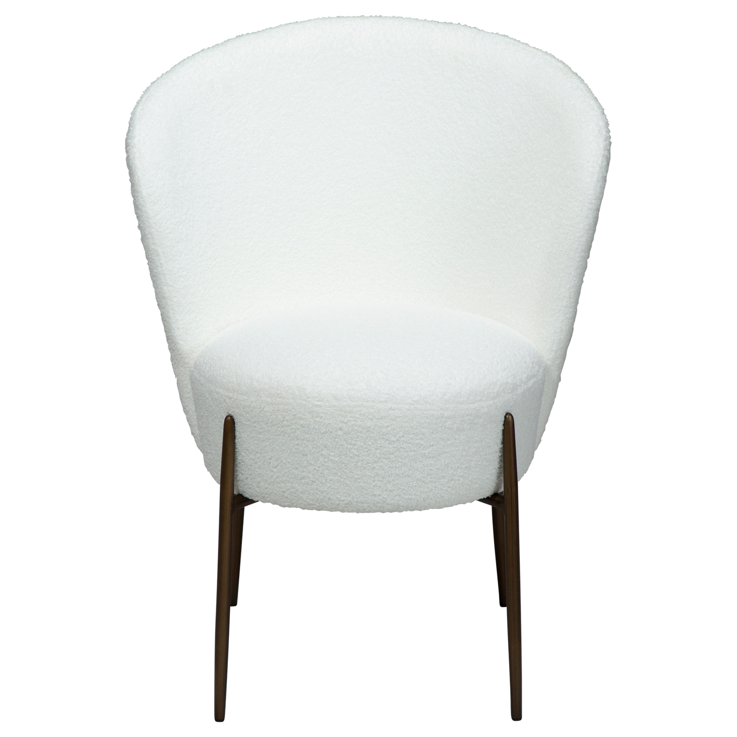 [var:Bezug=Schnee RPES Bouclé mit antikem Messingbeinen] ORBIT Stuhl