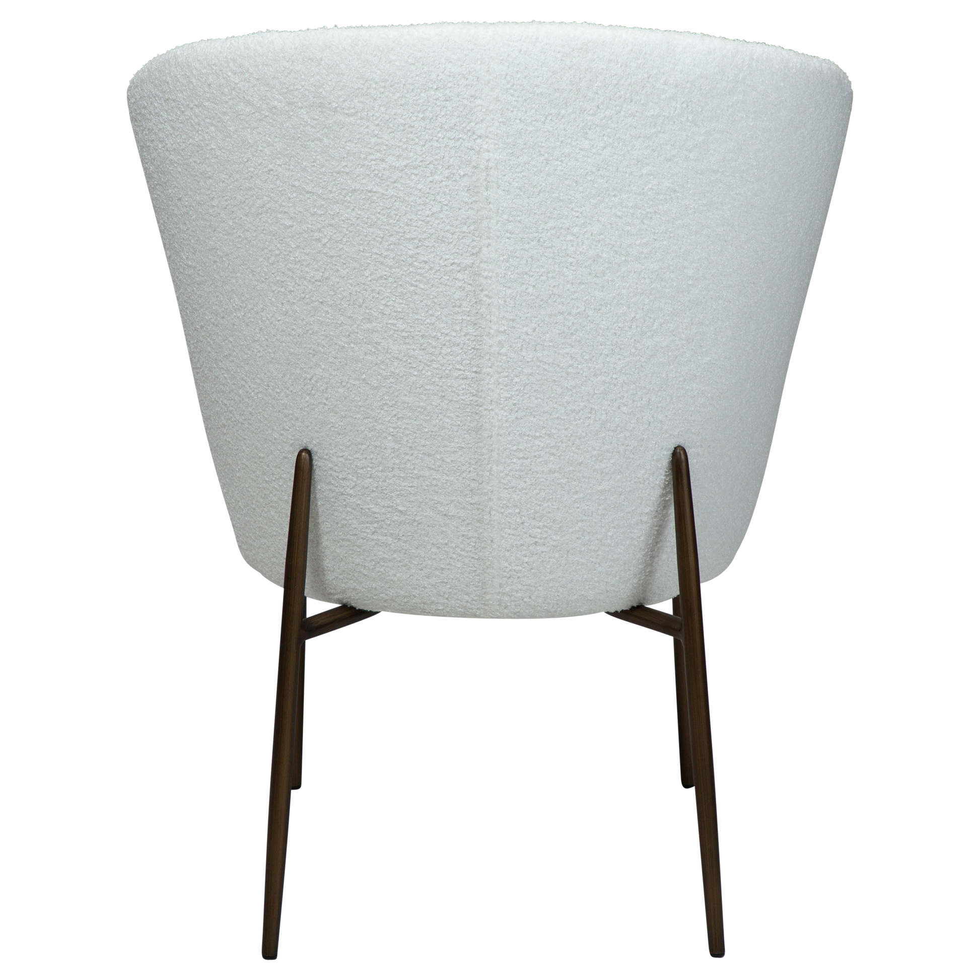 [var:Bezug=Schnee RPES Bouclé mit antikem Messingbeinen] ORBIT Stuhl