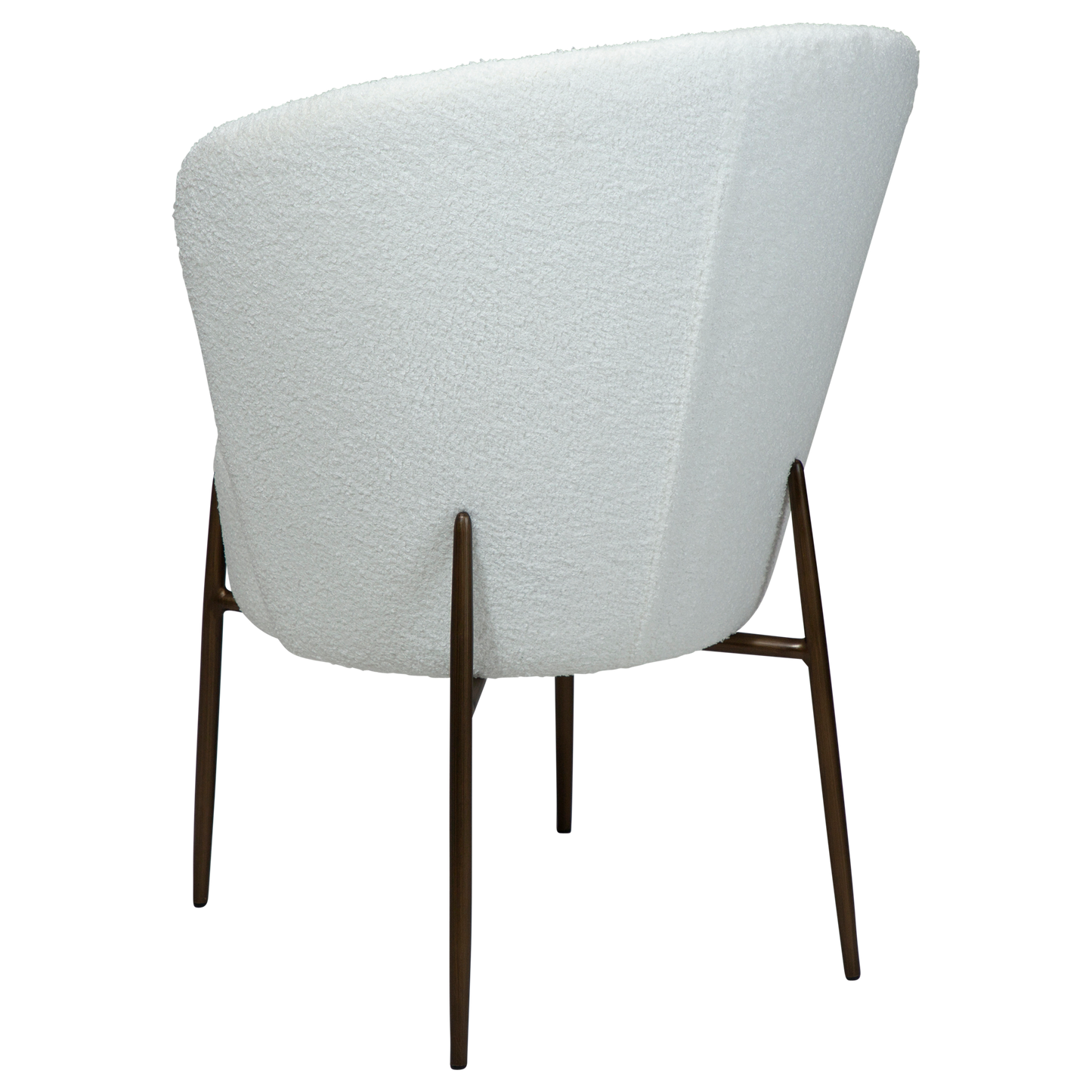 [var:Bezug=Schnee RPES Bouclé mit antikem Messingbeinen] ORBIT Stuhl