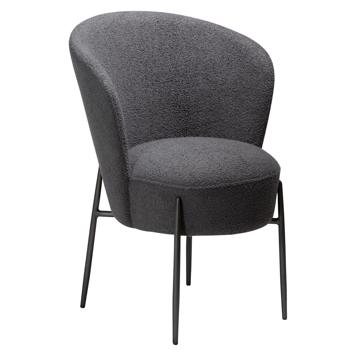 [var:Bezug=Stein RPES Bouclé mit antiken Zinnbeinen] ORBIT Stuhl