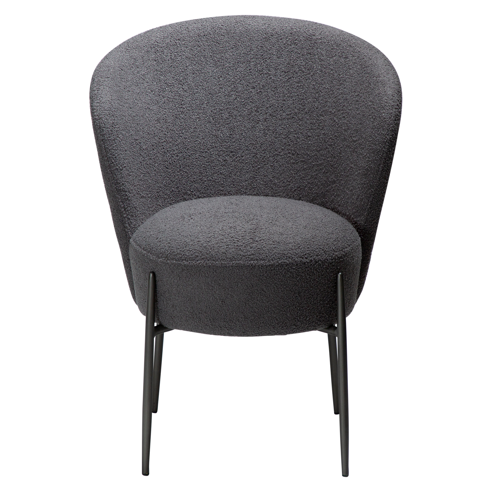 [var:Bezug=Stein RPES Bouclé mit antiken Zinnbeinen] ORBIT Stuhl