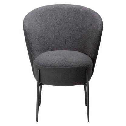 [var:Bezug=Stein RPES Bouclé mit antiken Zinnbeinen] ORBIT Stuhl