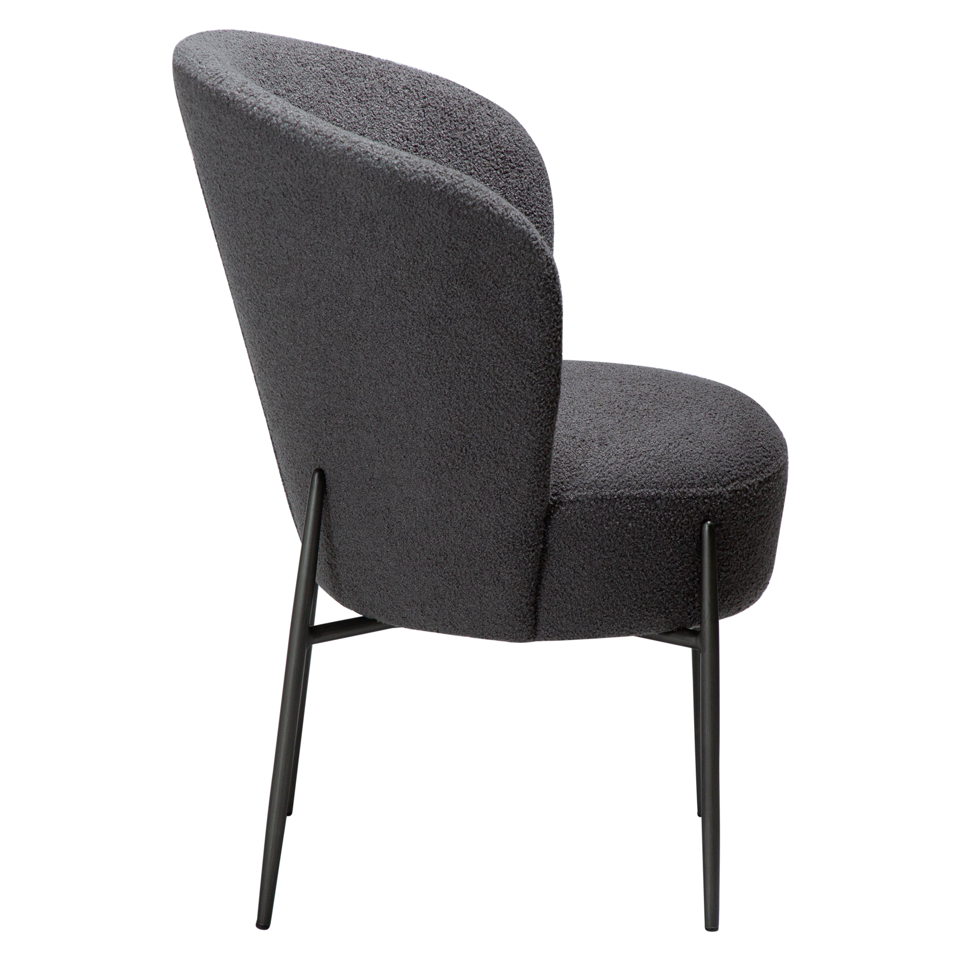 [var:Bezug=Stein RPES Bouclé mit antiken Zinnbeinen] ORBIT Stuhl