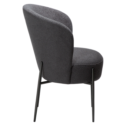 [var:Bezug=Stein RPES Bouclé mit antiken Zinnbeinen] ORBIT Stuhl