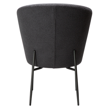 [var:Bezug=Stein RPES Bouclé mit antiken Zinnbeinen] ORBIT Stuhl