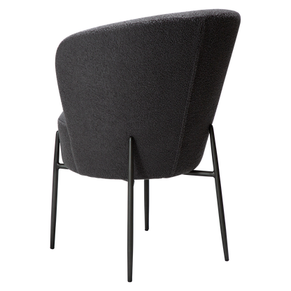 [var:Bezug=Stein RPES Bouclé mit antiken Zinnbeinen] ORBIT Stuhl