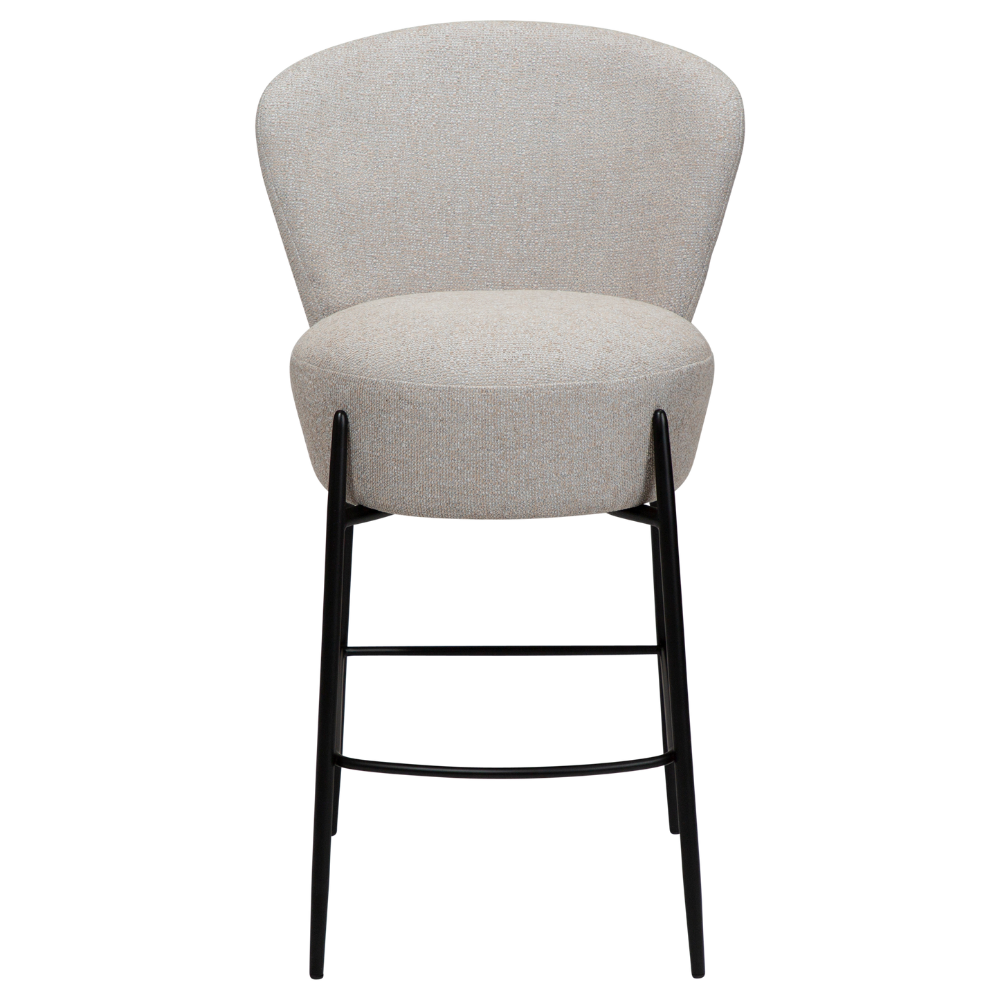 [var:Bezug=Kaschmir Bouclé-Stoff mit schwarzen Metallbeinen] ORBIT Barhocker