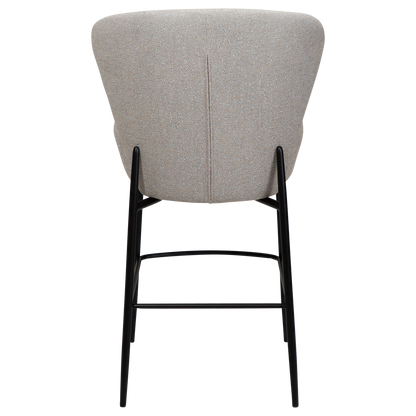[var:Bezug=Kaschmir Bouclé-Stoff mit schwarzen Metallbeinen] ORBIT Barhocker