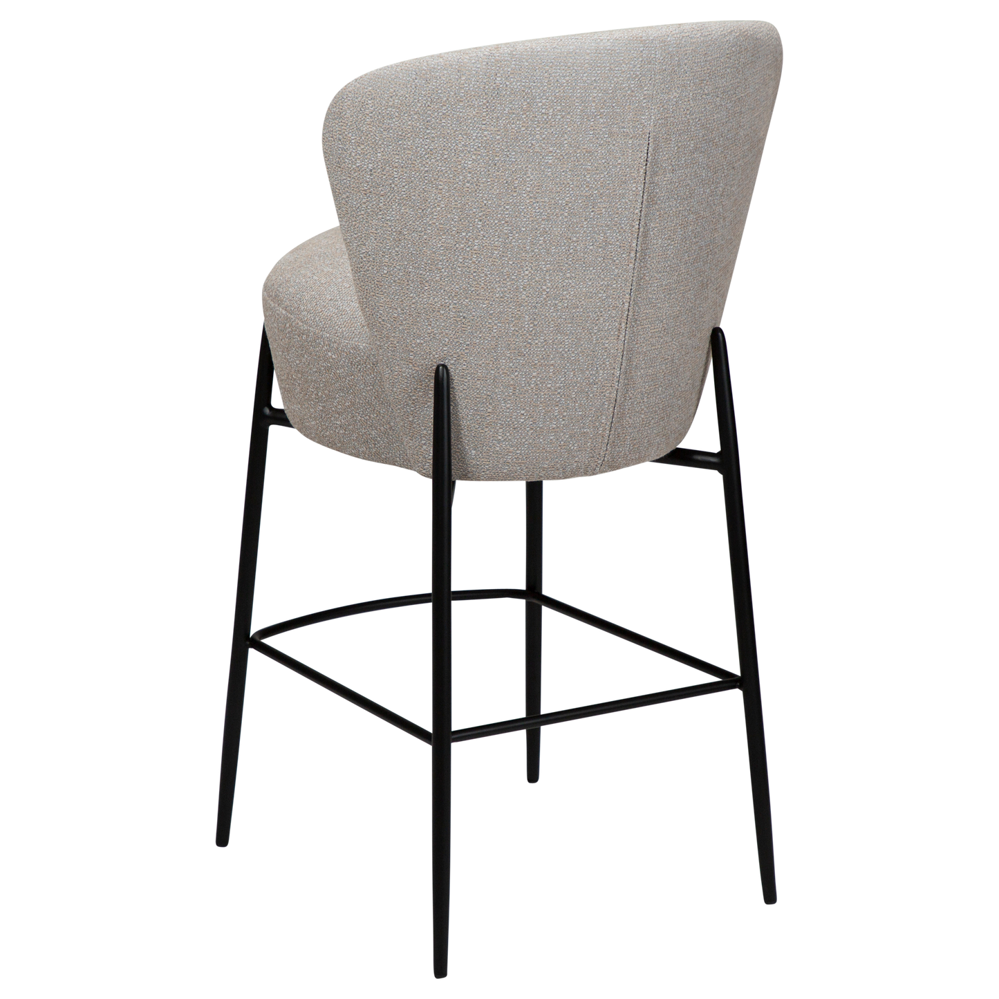[var:Bezug=Kaschmir Bouclé-Stoff mit schwarzen Metallbeinen] ORBIT Barhocker