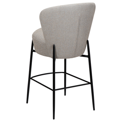 [var:Bezug=Kaschmir Bouclé-Stoff mit schwarzen Metallbeinen] ORBIT Barhocker