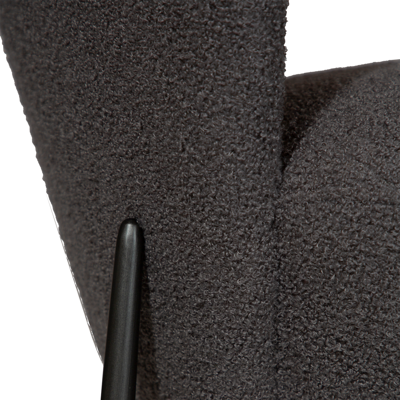 [var:Bezug=Stein RPES Bouclé mit antiken Zinnbeinen] ORBIT Barhocker