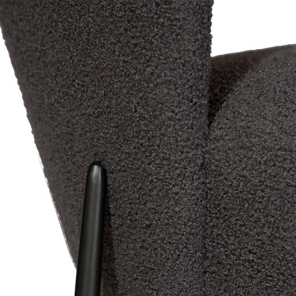 [var:Bezug=Stein RPES Bouclé mit antiken Zinnbeinen] ORBIT Barhocker