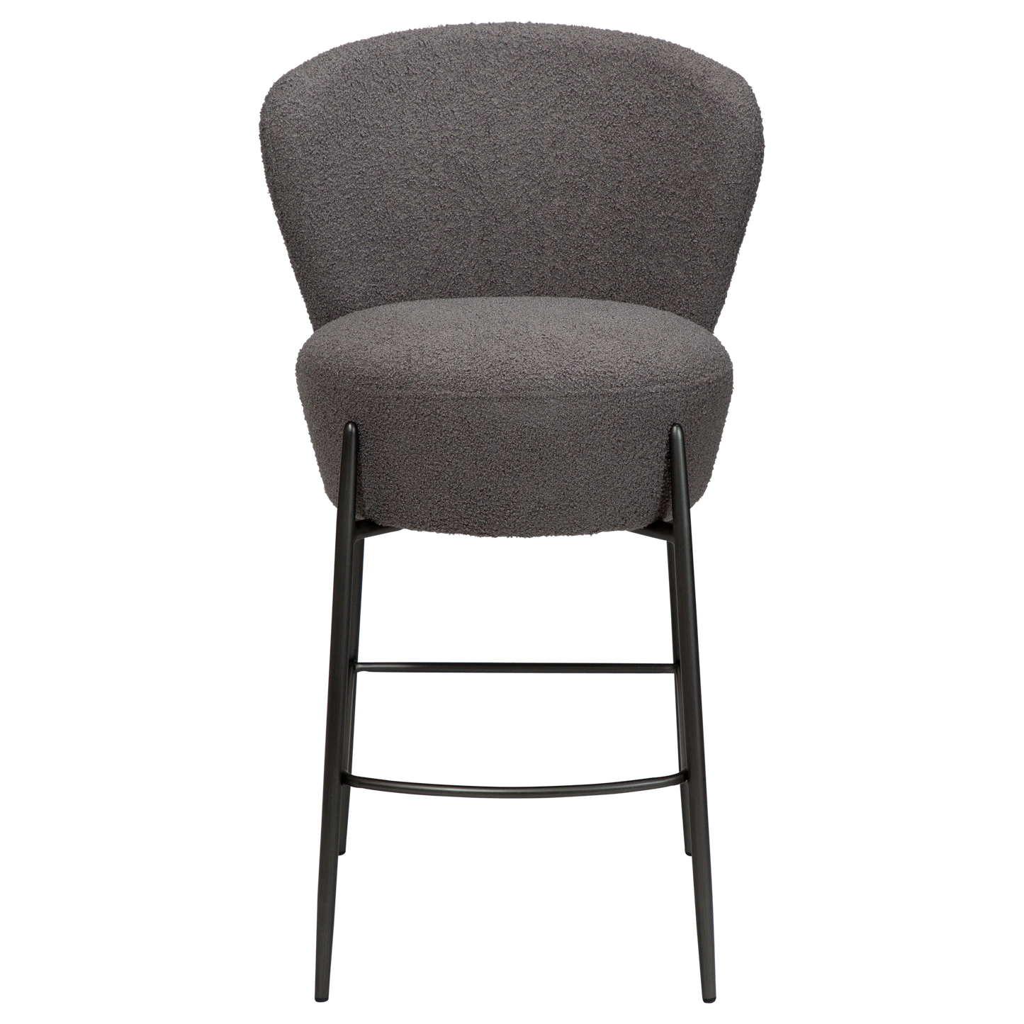 [var:Bezug=Stein RPES Bouclé mit antiken Zinnbeinen] ORBIT Barhocker