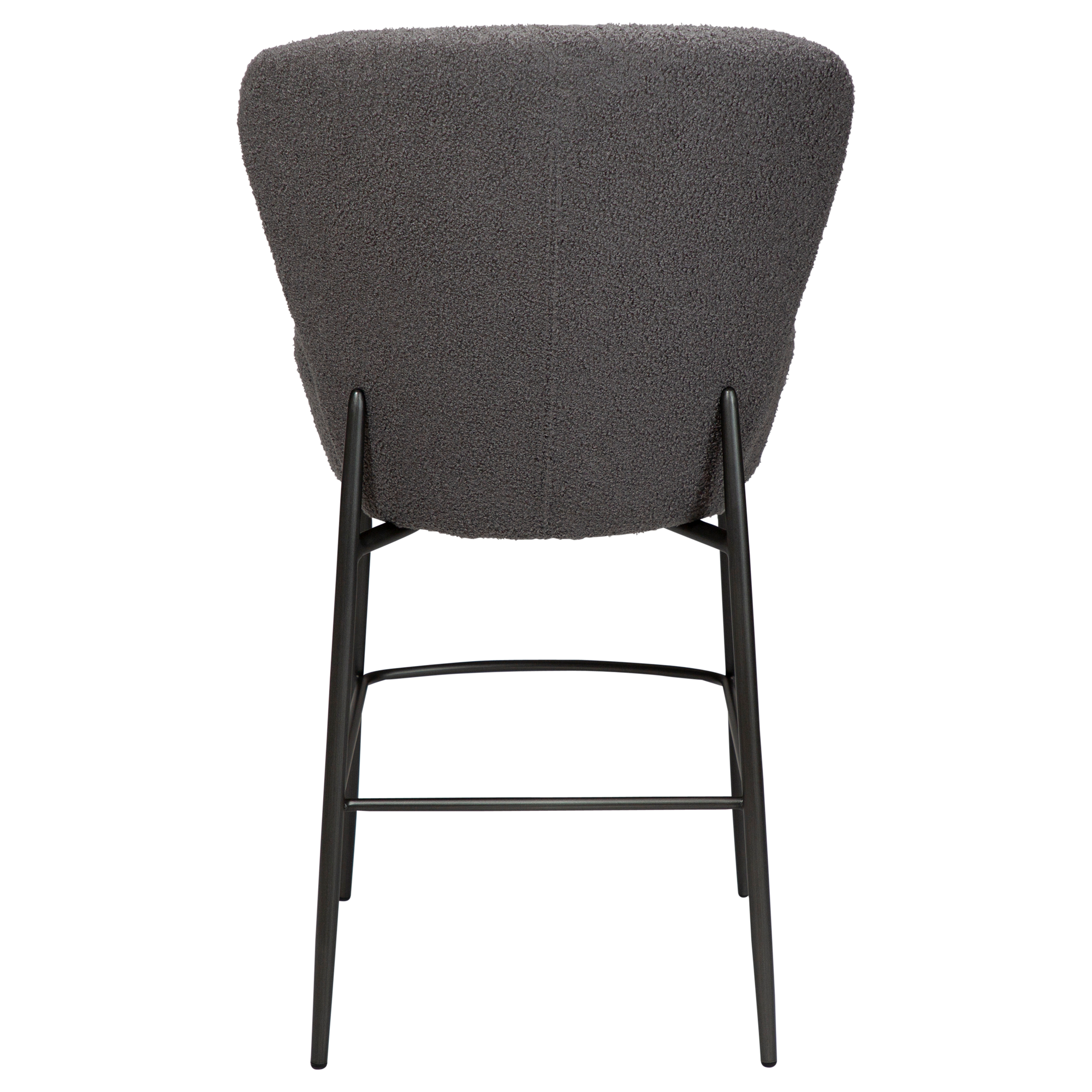 [var:Bezug=Stein RPES Bouclé mit antiken Zinnbeinen] ORBIT Barhocker