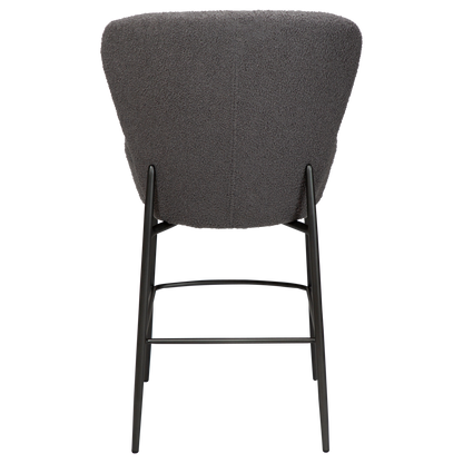 [var:Bezug=Stein RPES Bouclé mit antiken Zinnbeinen] ORBIT Barhocker