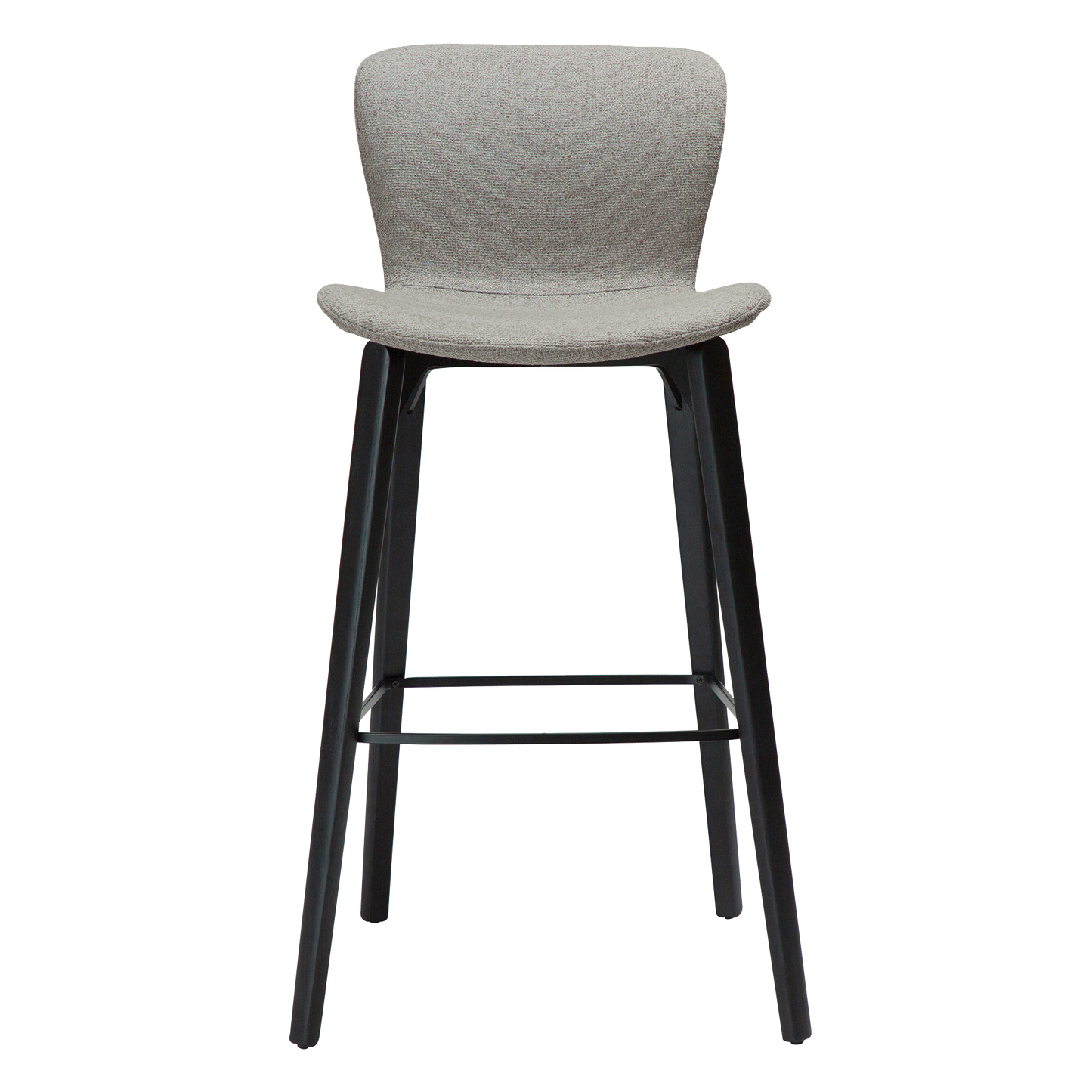 [var:Bezug=kiesel erdfarben Bouclé-Stoff mit Beinen aus schwarzem Eschenholz] PARAGON Barstuhl