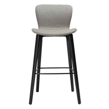 [var:Bezug=kiesel erdfarben Bouclé-Stoff mit Beinen aus schwarzem Eschenholz] PARAGON Barstuhl