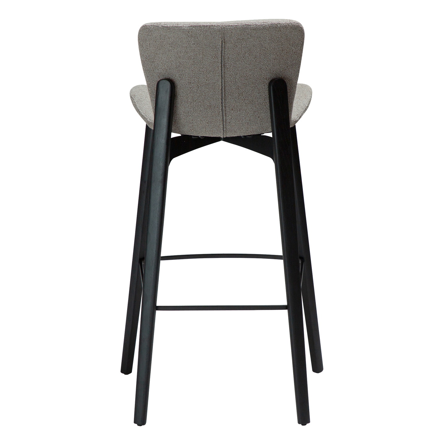 [var:Bezug=kiesel erdfarben Bouclé-Stoff mit Beinen aus schwarzem Eschenholz] PARAGON Barstuhl