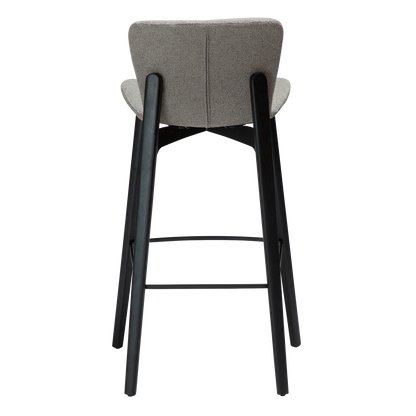 [var:Bezug=kiesel erdfarben Bouclé-Stoff mit Beinen aus schwarzem Eschenholz] PARAGON Barstuhl