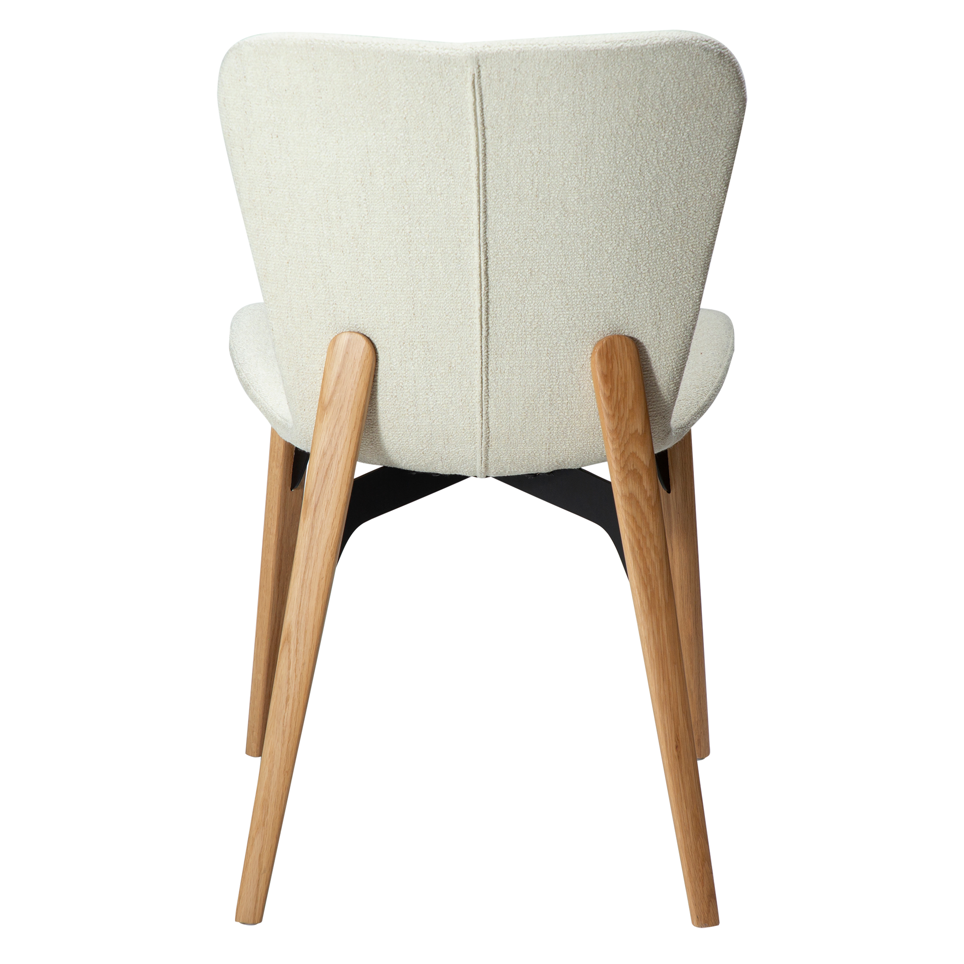 [var:Bezug=Knochenweißer Bouclé-Stoff mit Eichenbeinen] PARAGON Stuhl