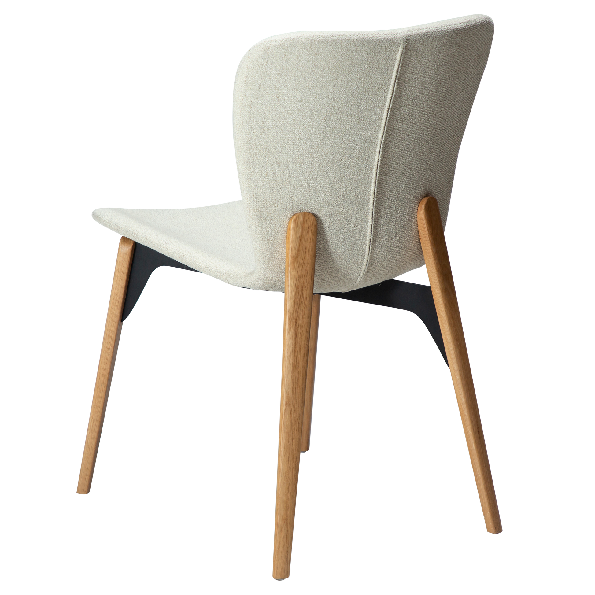 [var:Bezug=Knochenweißer Bouclé-Stoff mit Eichenbeinen] PARAGON Stuhl