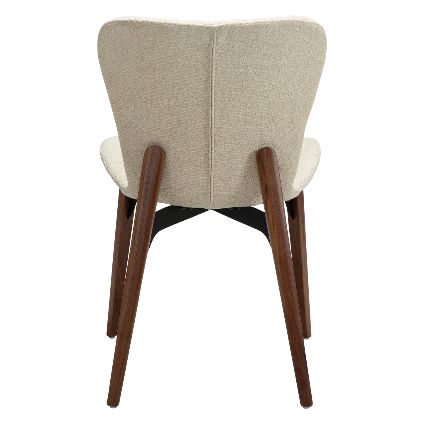 [var:Bezug=Frosted Mandel Bouclé-Stoff mit Schimmer und Walnussbeinen] PARAGON Stuhl