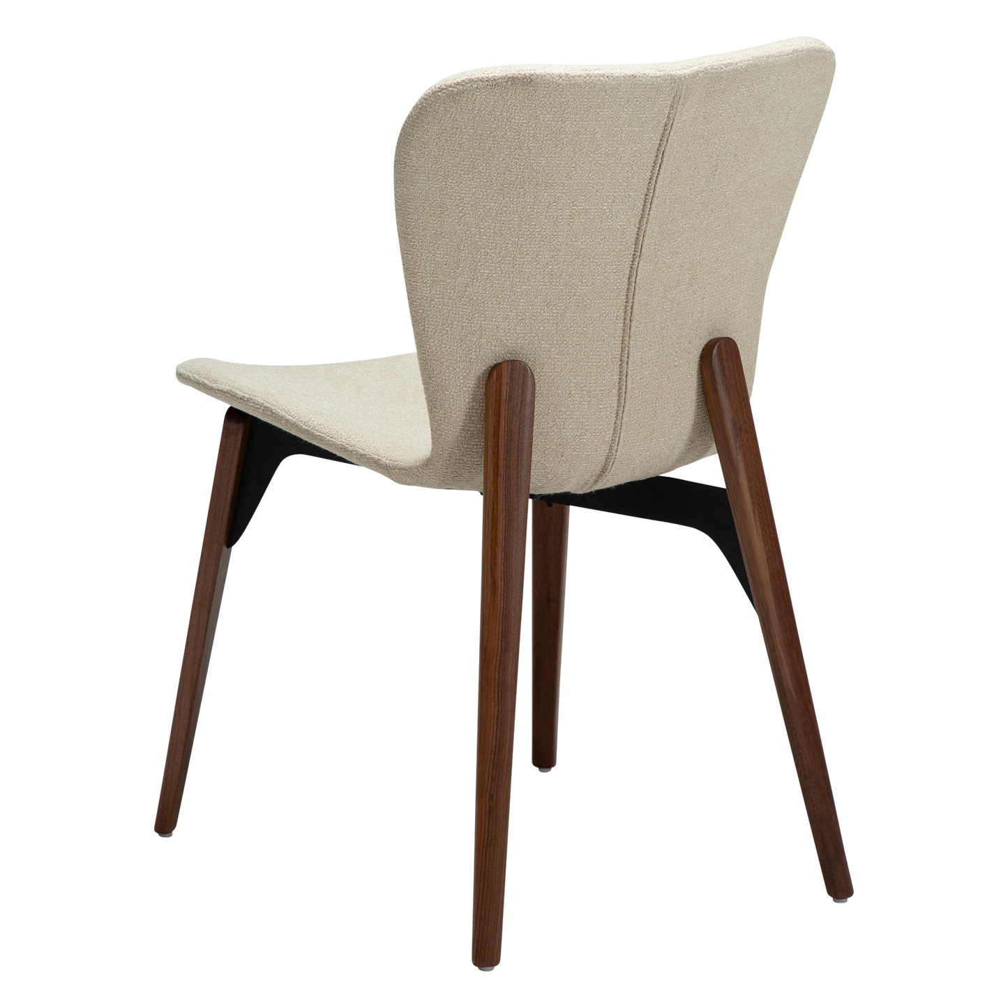 [var:Bezug=Frosted Mandel Bouclé-Stoff mit Schimmer und Walnussbeinen] PARAGON Stuhl