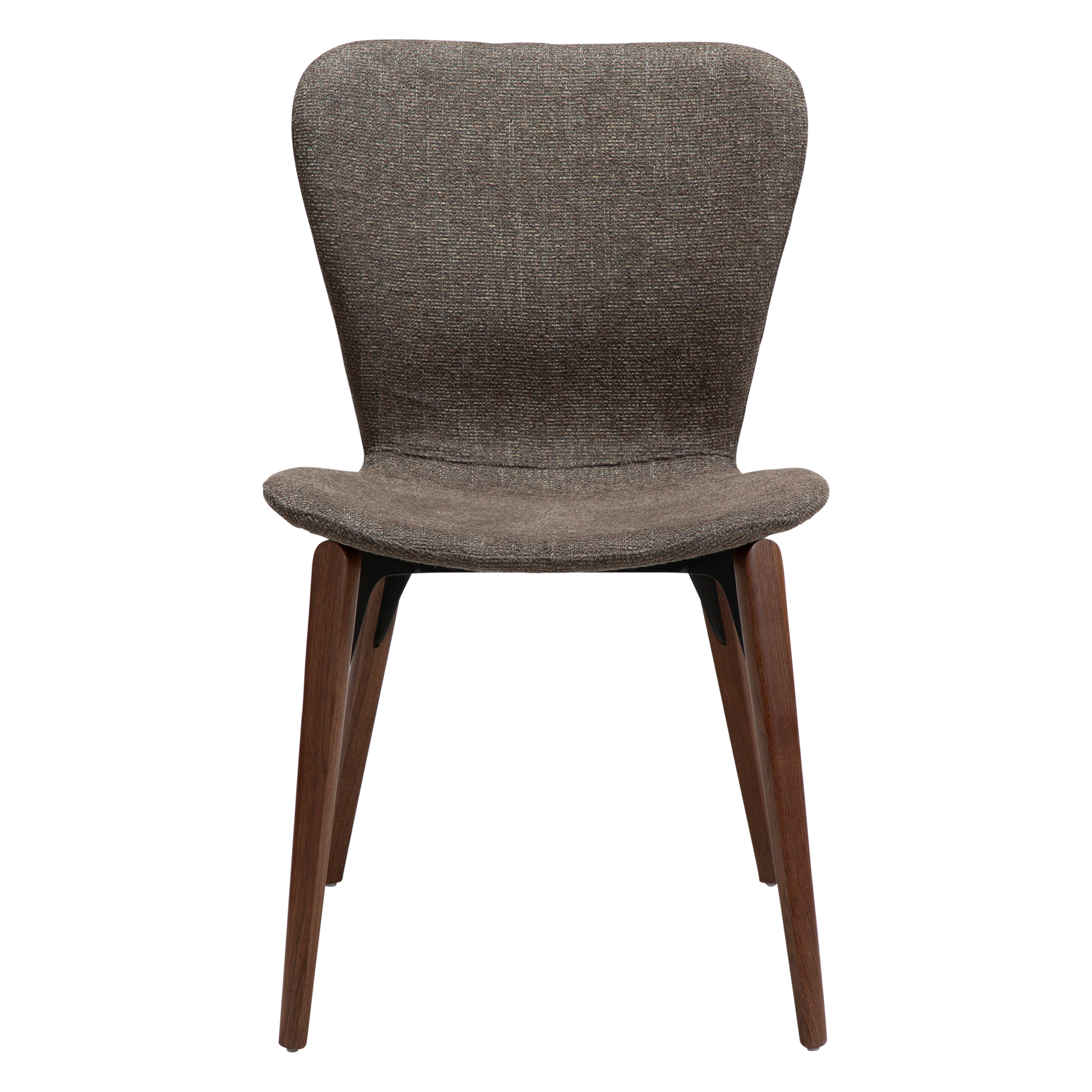 [var:Bezug=Majoranbrauner Bouclé-Stoff mit Walnussbeinen] PARAGON Stuhl