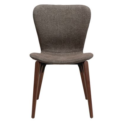 [var:Bezug=Majoranbrauner Bouclé-Stoff mit Walnussbeinen] PARAGON Stuhl