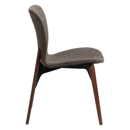 [var:Bezug=Majoranbrauner Bouclé-Stoff mit Walnussbeinen] PARAGON Stuhl