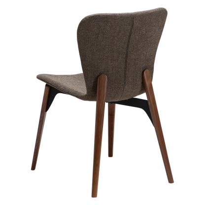 [var:Bezug=Majoranbrauner Bouclé-Stoff mit Walnussbeinen] PARAGON Stuhl