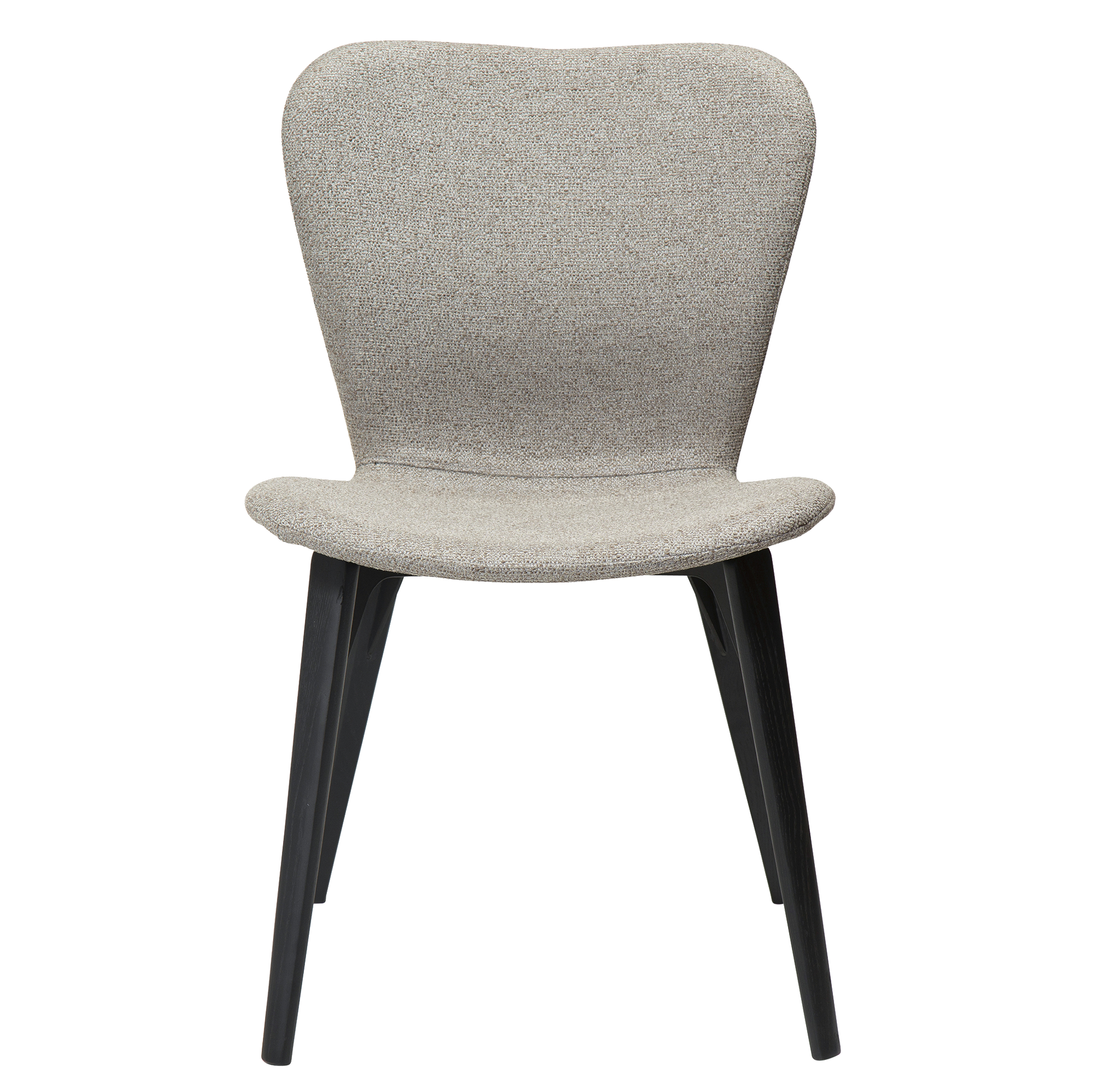 [var:Bezug=kiesel erdfarben Bouclé-Stoff mit schwarz gebeizten Eschenbeinen] PARAGON Stuhl