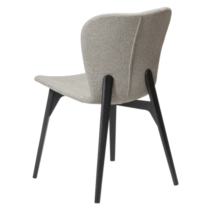 [var:Bezug=kiesel erdfarben Bouclé-Stoff mit schwarz gebeizten Eschenbeinen] PARAGON Stuhl