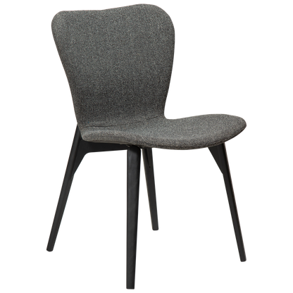 [var:Bezug=Kieselgrauer Bouclé-Stoff mit schwarzen Eschenbeinen] PARAGON Stuhl