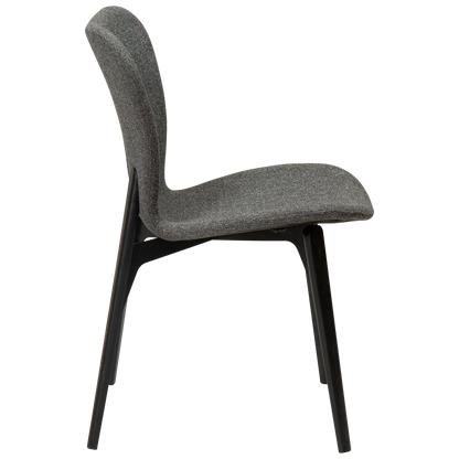 [var:Bezug=Kieselgrauer Bouclé-Stoff mit schwarzen Eschenbeinen] PARAGON Stuhl