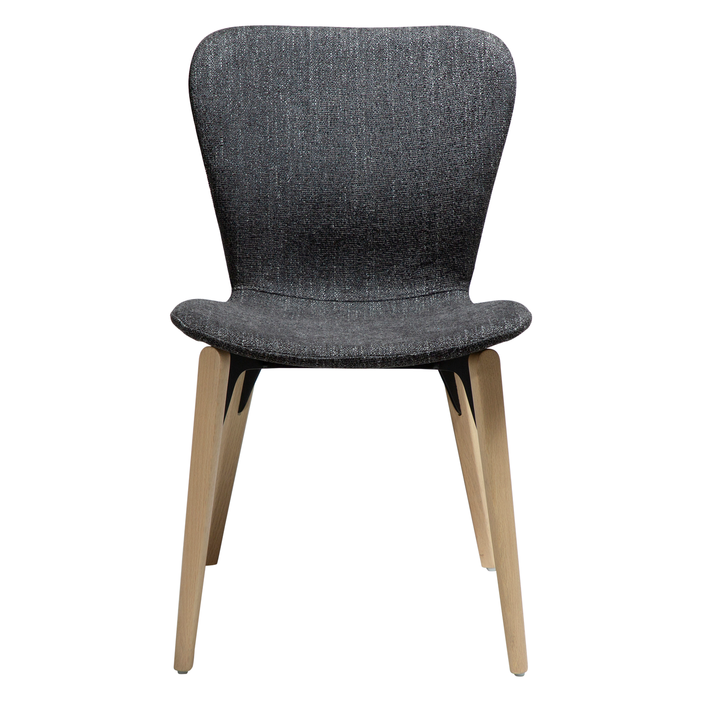 [var:Bezug=Raben-schwarzer Bouclé-Stoff mit weiß gewaschenen Eichenbeinen] PARAGON Stuhl