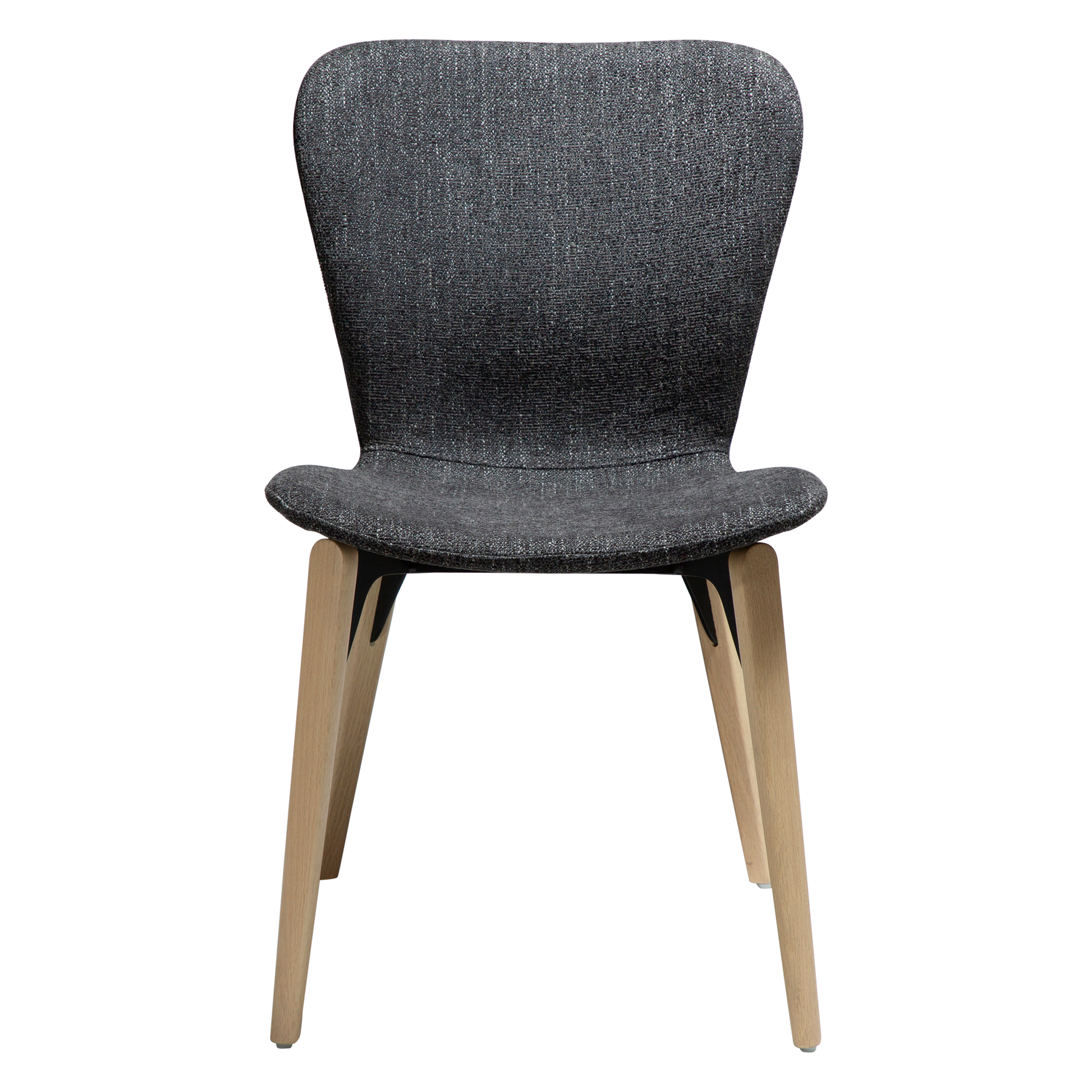 [var:Bezug=Raben-schwarzer Bouclé-Stoff mit weiß gewaschenen Eichenbeinen] PARAGON Stuhl