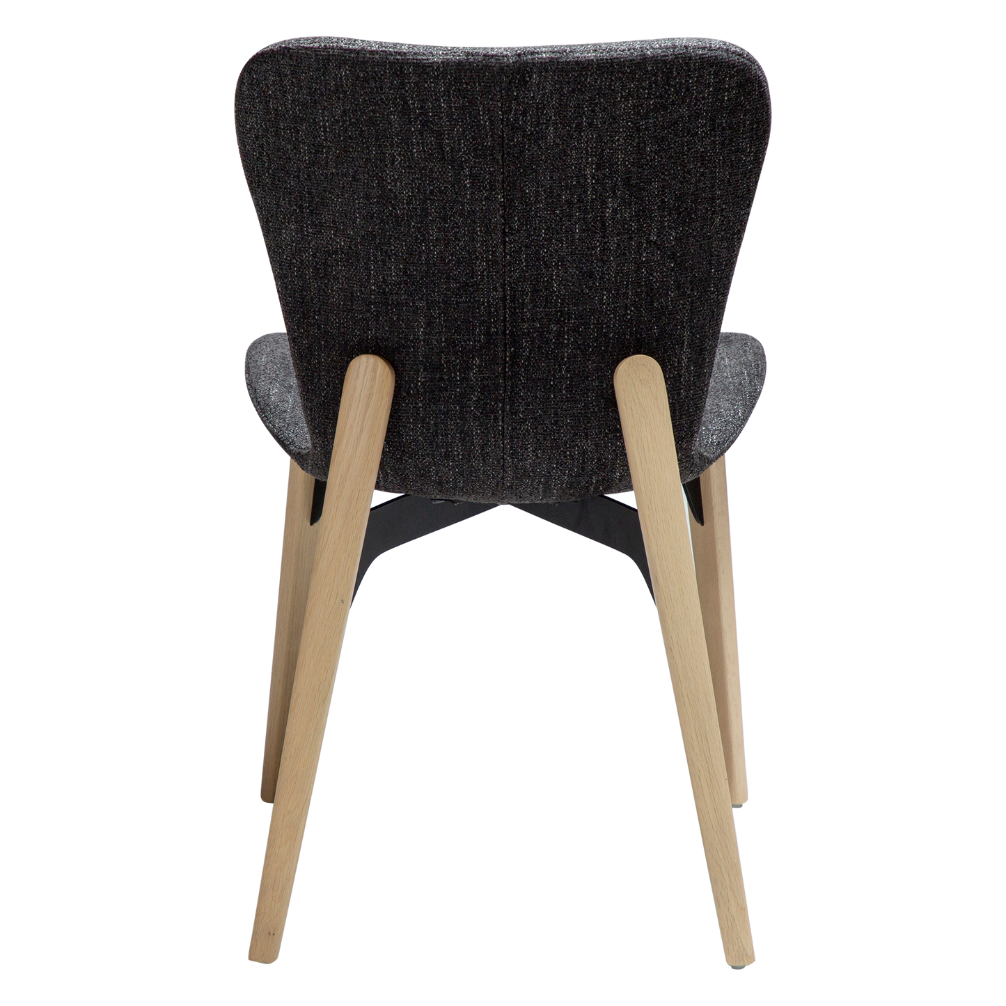 [var:Bezug=Raben-schwarzer Bouclé-Stoff mit weiß gewaschenen Eichenbeinen] PARAGON Stuhl
